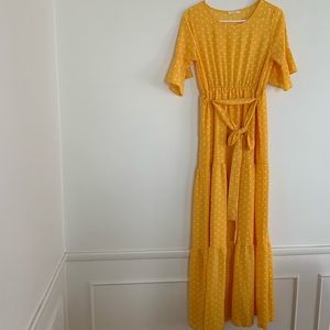 So Perla Yellow Polka Dot Dress